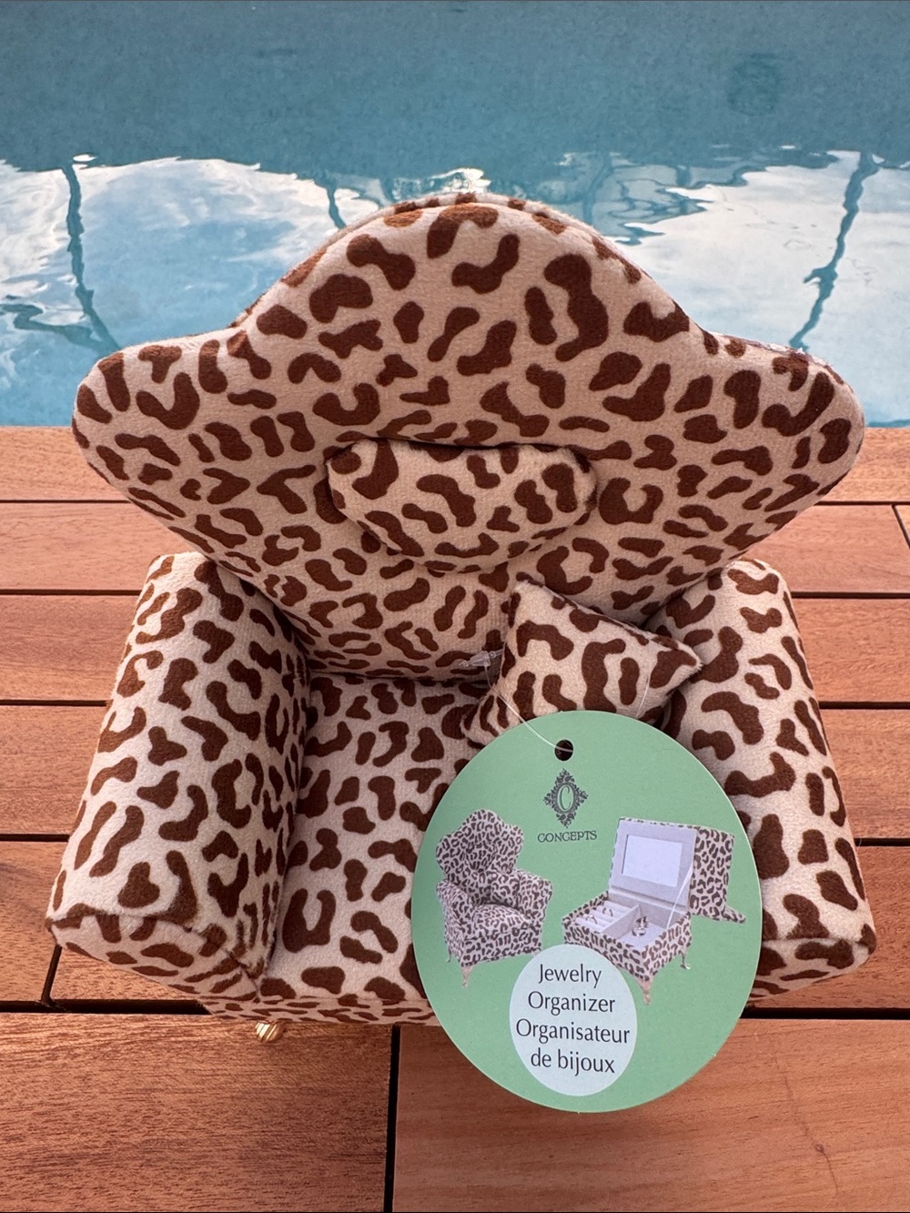 Leopard Print Armchair Jewelry Box NWT - Picture 7 of 8